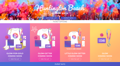 Color Run Landing Page Example