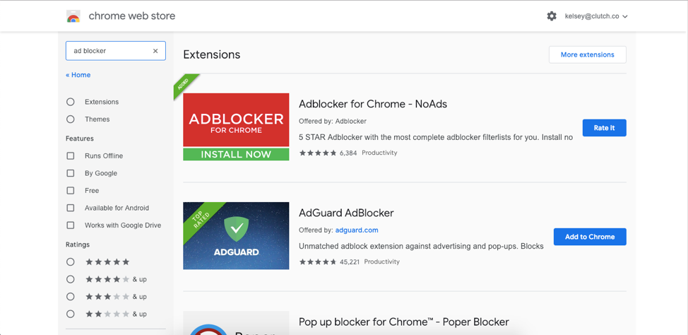 Picture 2 - Chrome extension store