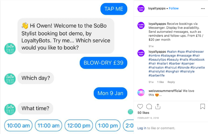 Businesses can use chatbots for routine tasks such as scheduling.