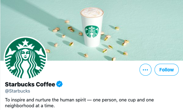 Starbucks twitter tagline