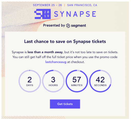 Synapse countdown example
