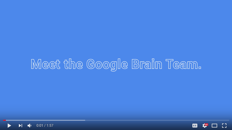 Google video: "Meet our machine learning makers"