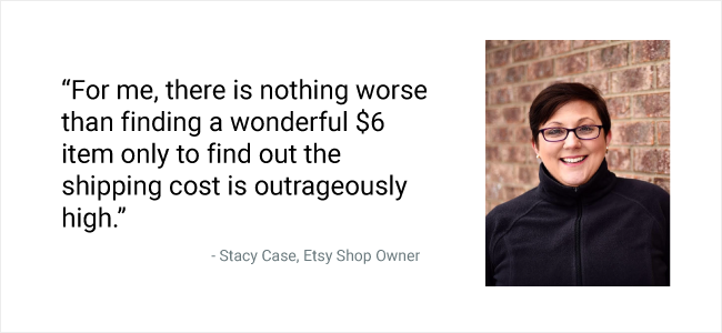 Stacy Case Free Shipping Quote Card