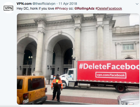 VPN.cm launched a #DeleteFacebook campaign to educate people on the importance of data security.