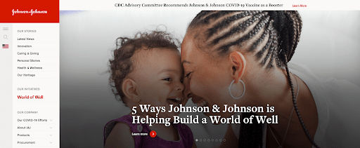 Johnson & Johnson Website