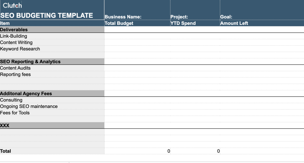 project budget plan template excel