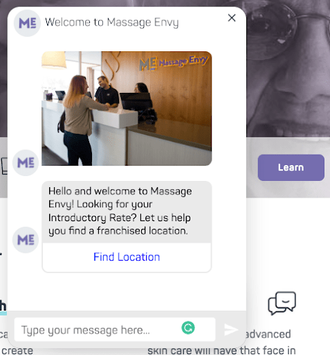 massage envy chatbot