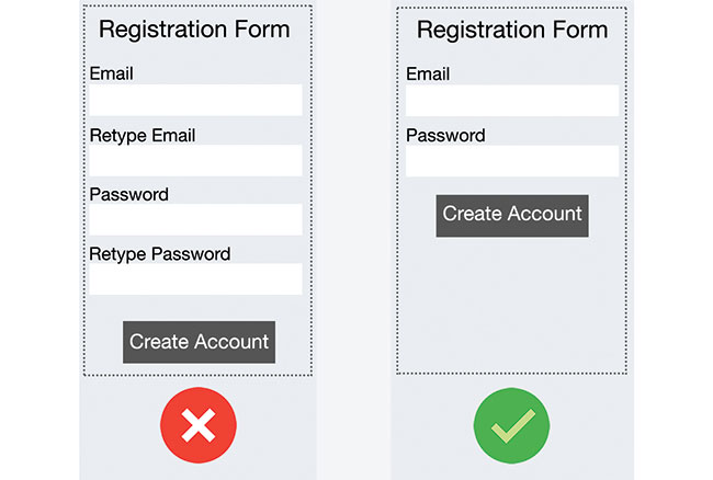 Screenshot of avoiding duplicate form fields