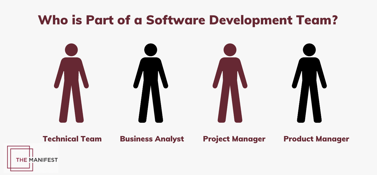 who is on a software development team graphic