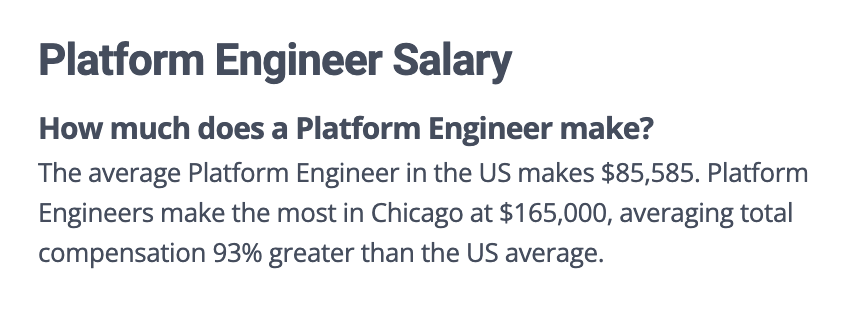 platform engineer salary