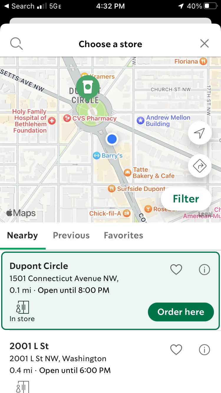 Starbucks Geo-Location map