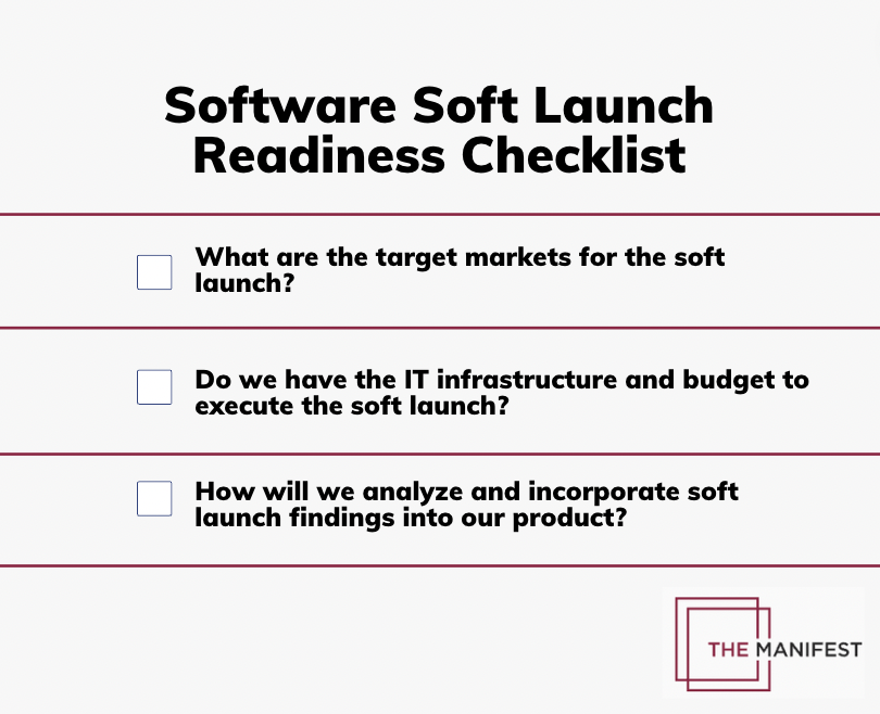 Software soft launch readiness checklist