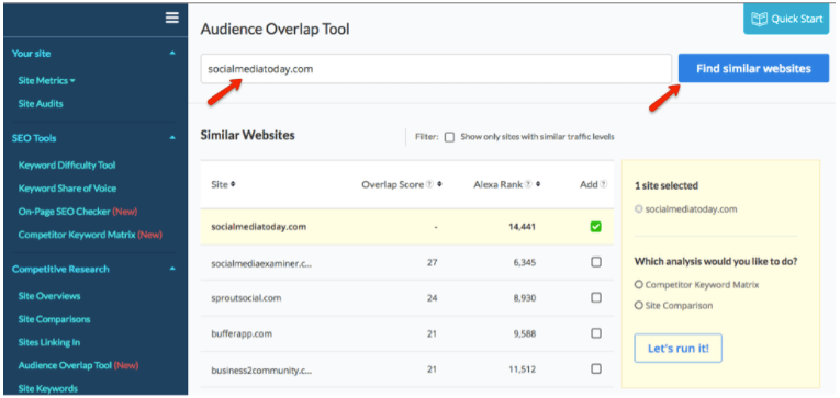 Audience Overlap Tool