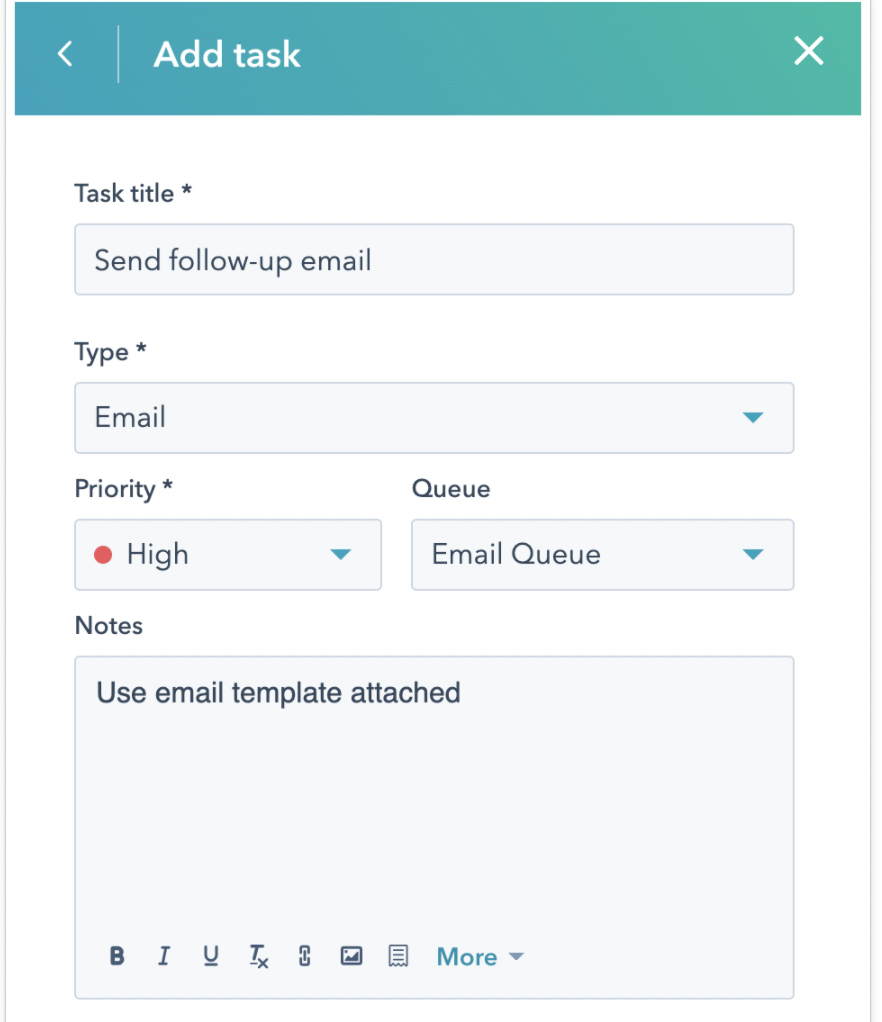 email automation in HubSpot example