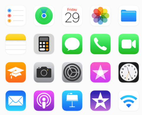 different app icons