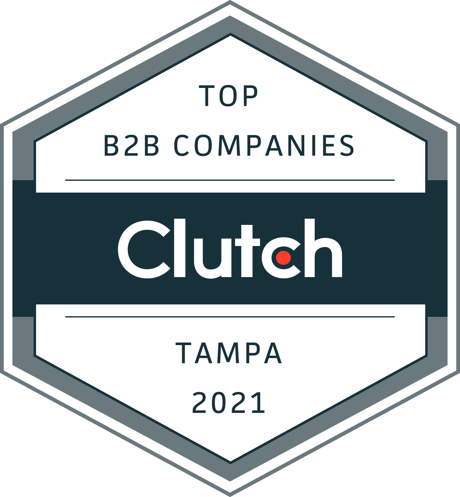 Clutch badge for Tampa's top B2B firms