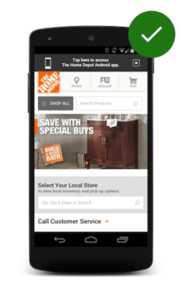 Home Depot Mobile Site