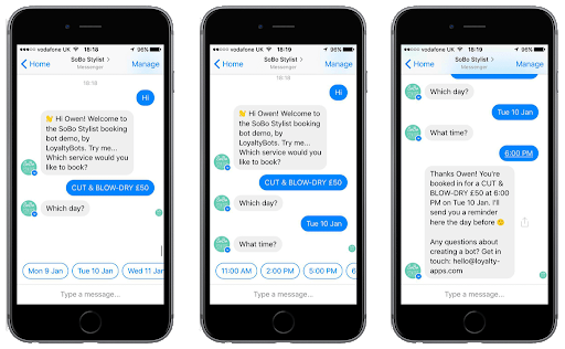 examples of chatbots in action