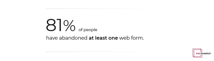 81% of people have abandoned a web form.