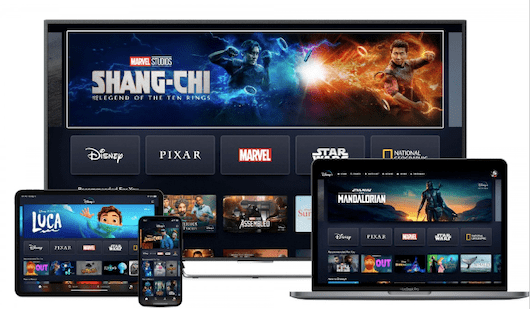 Disney+ format on multiple devices