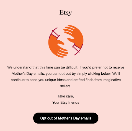Etsy Mother's Day Email