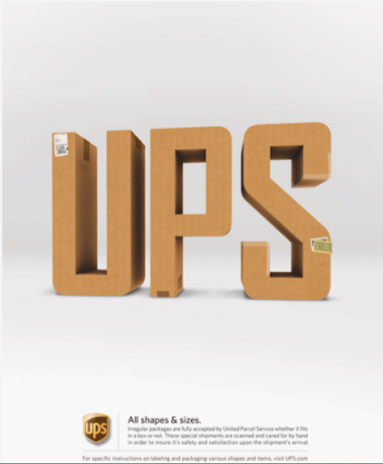 UPS 3D Typography
