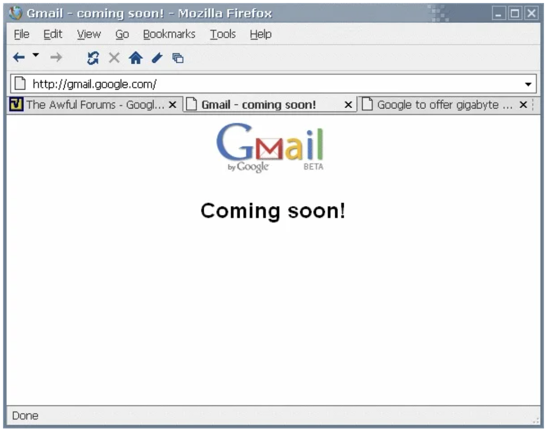 Gmail marketing pre-launch