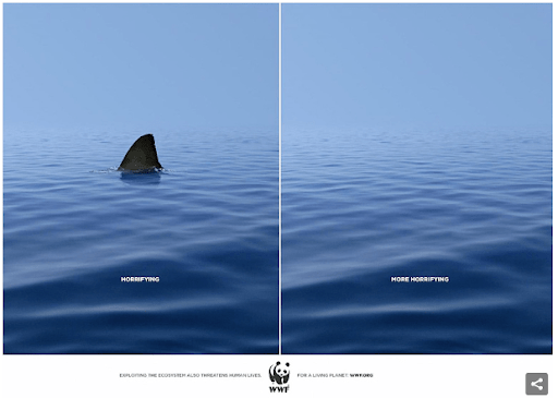 Shark fin ad for WWF 