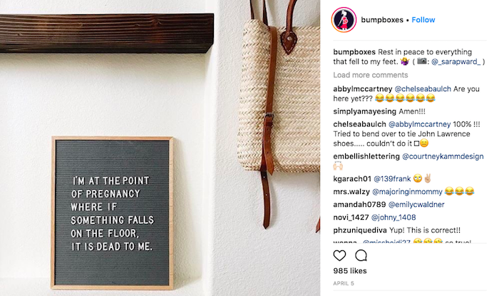 Bump Boxes Instagram post