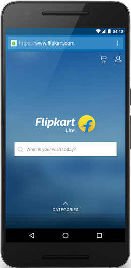 Flipkart's progressive web app, Flipkart Lite