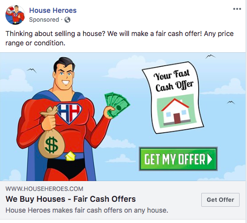 House Heroes Facebook advertisement