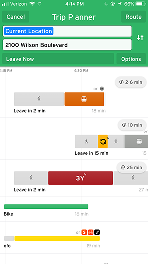 Transit app screenshot 1