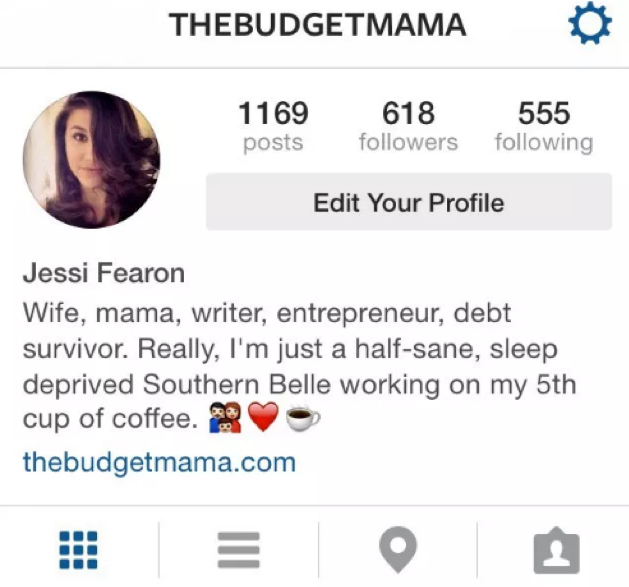 Jessi Fearon shows personality in her Instagram bio. 