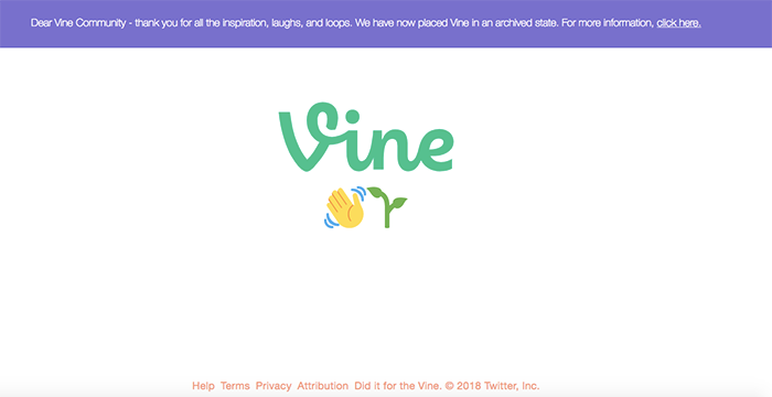 Screenshot of Vine