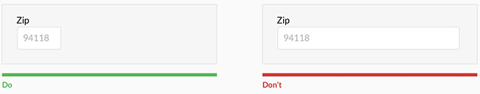 Example of appropriate text field length