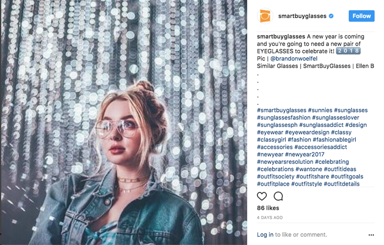 SmartBuyGlasses Instagram post