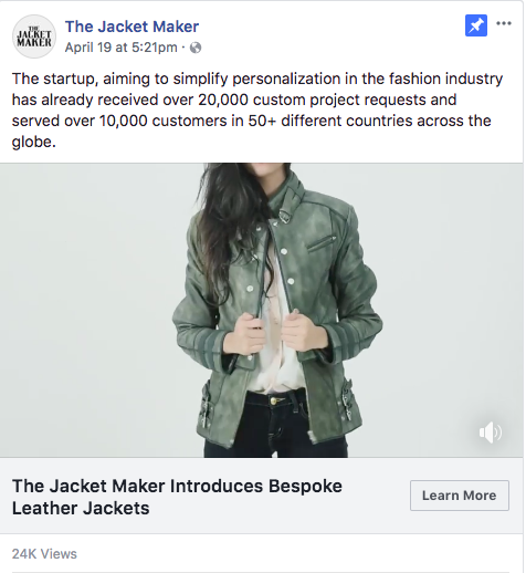 The Jacket Maker Facebook video