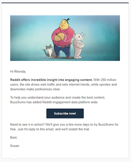 BuzzSumo email example
