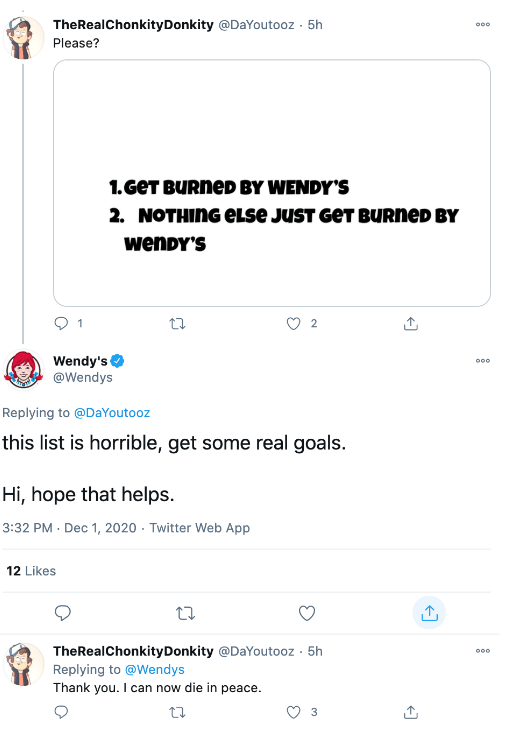 wendy's social media post