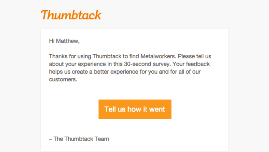 example of an onboarding email to ask for feedback
