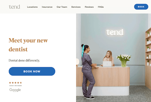 Tend Landing Page