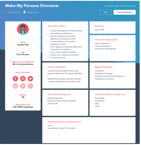 Buyer Persona Example