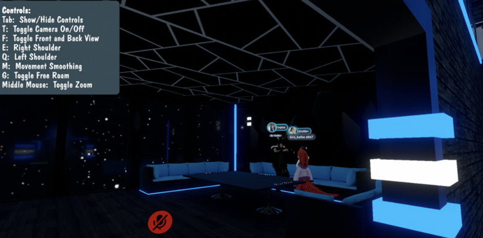 example of VR metaverse environment on VRChat