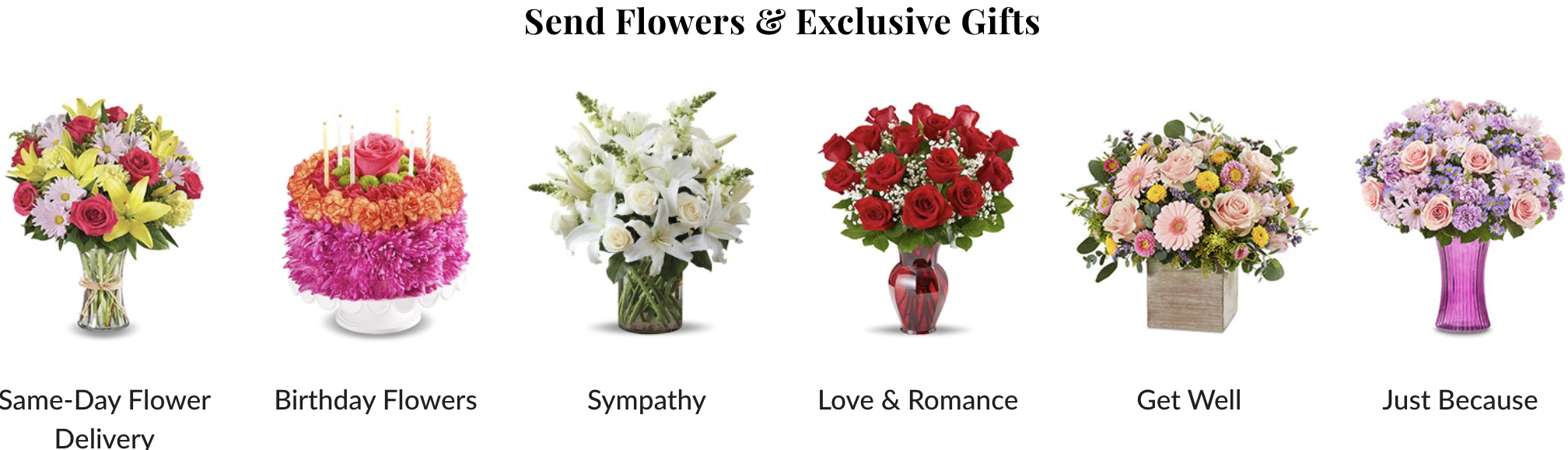 PPC landing page examples for flower company