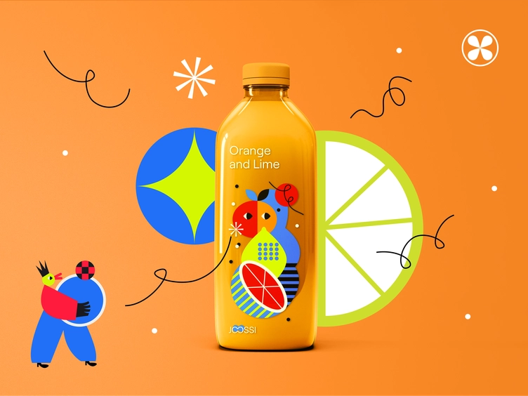 Packaging design example for orange juice