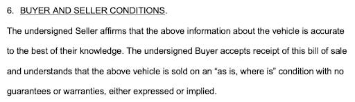 Update the buyer and seller conditions as necessary