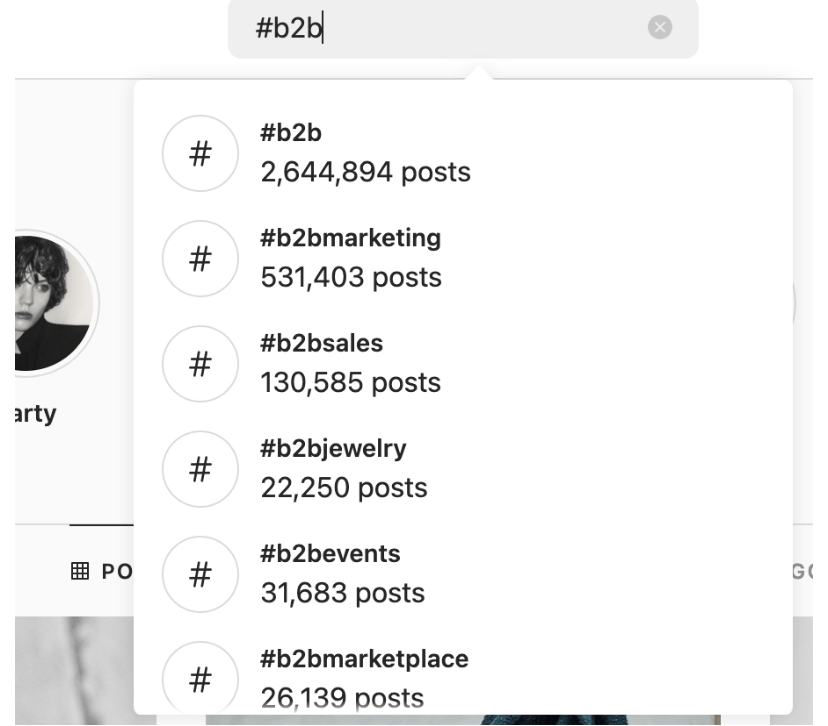b2b hashtags