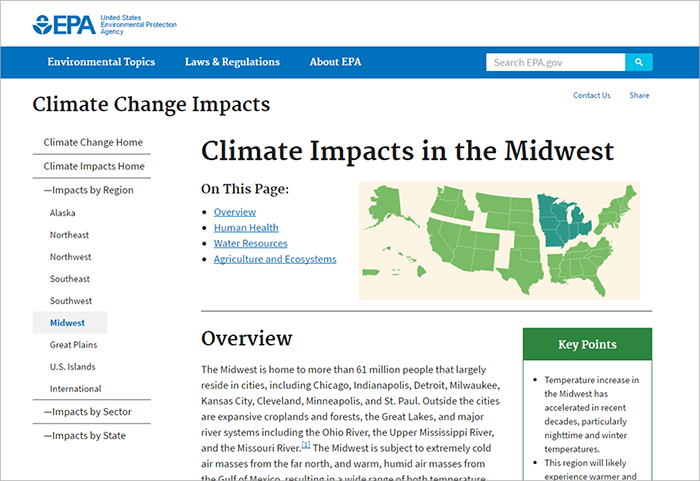 EPA Website example