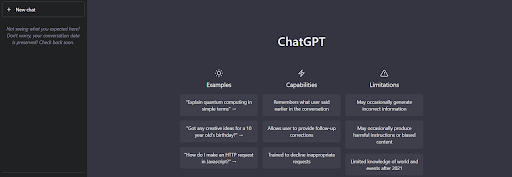 ChatGPT example