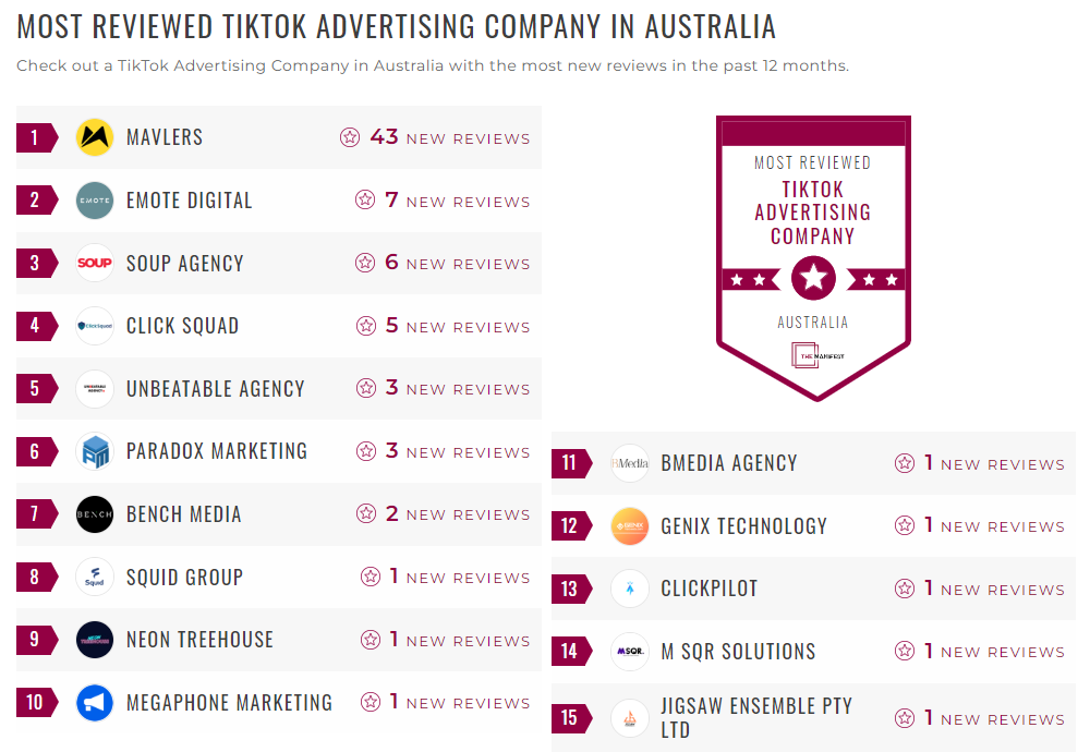 TikTok Advertising Companies